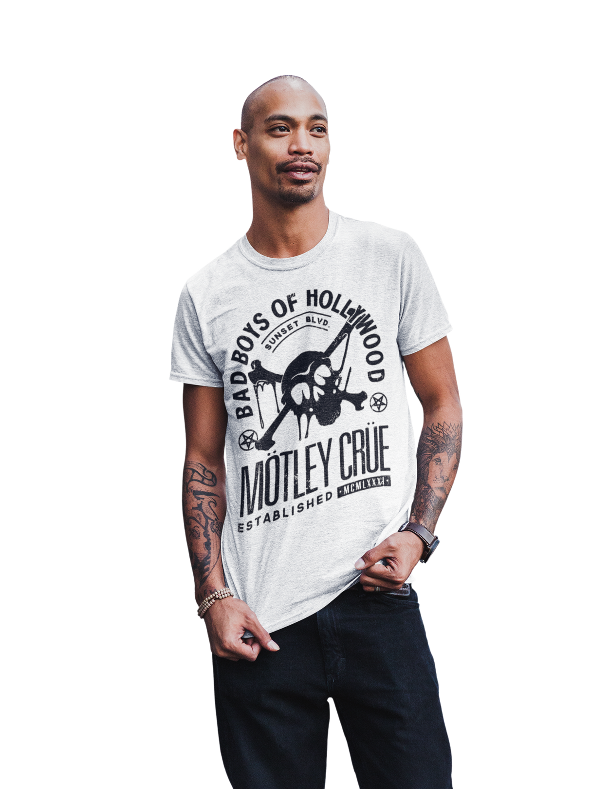 Motley Crue Bad Boys of Hollywood Jumbo Print T-shirt ()