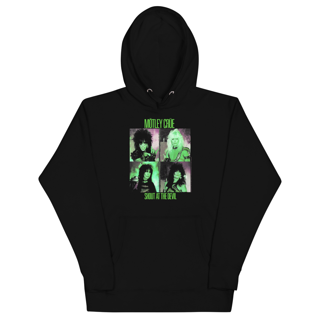 Motley Crue Green Shout Classic Hoodie ()