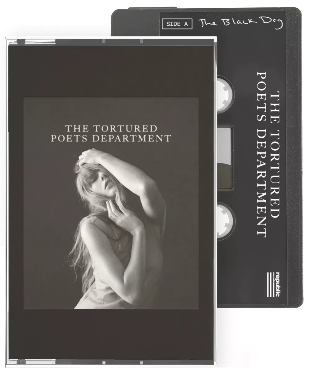 THE TORTURED POETS DEPARTMENT (THE BLACK DOG COVER) (BLACK JEWEL CASE) (CASSETTE)