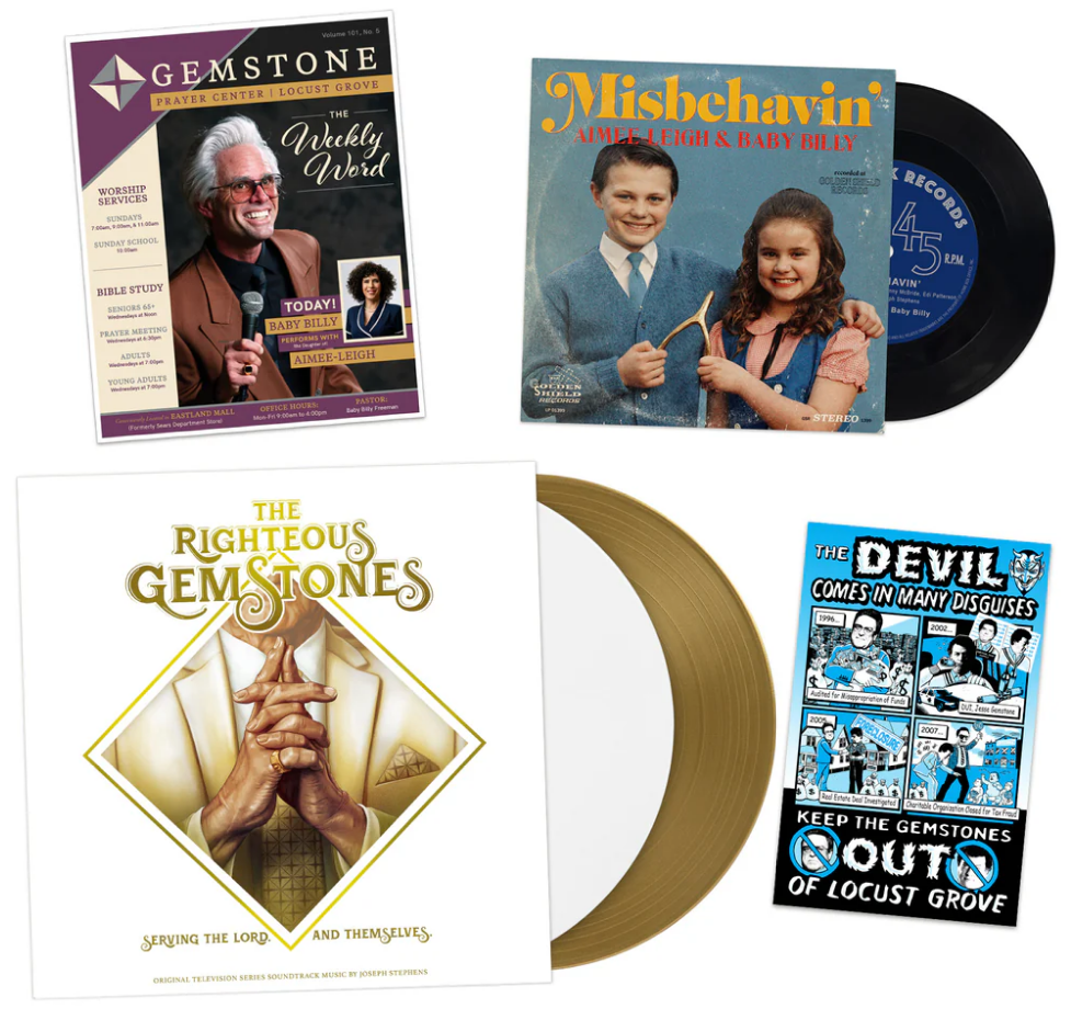 The Righteous Gemstone Season 1 Original Series Soundtrack Music (2LP Gold/White, plus 7" & booklet) (Vinyl)