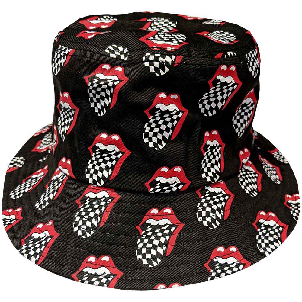 Gorra con estampado de cuadros de los Rolling Stones