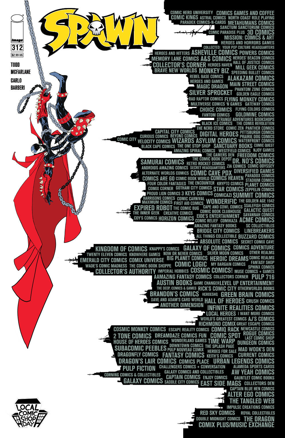 Spawn #312 E LCSD Todd McFarlane Variant (11/25/2020) Image