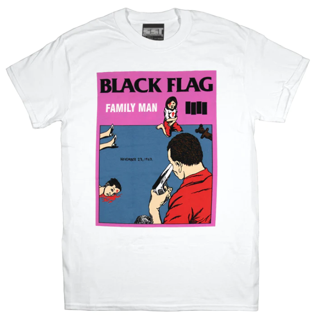 Camiseta de hombre de familia con bandera negra