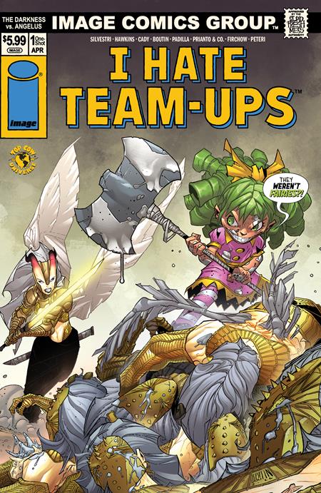 Darkness Vs Angelus (One Shot) F Pat Boutin I Hate Fairyland Team Up Variant (04/22/2026) Image
