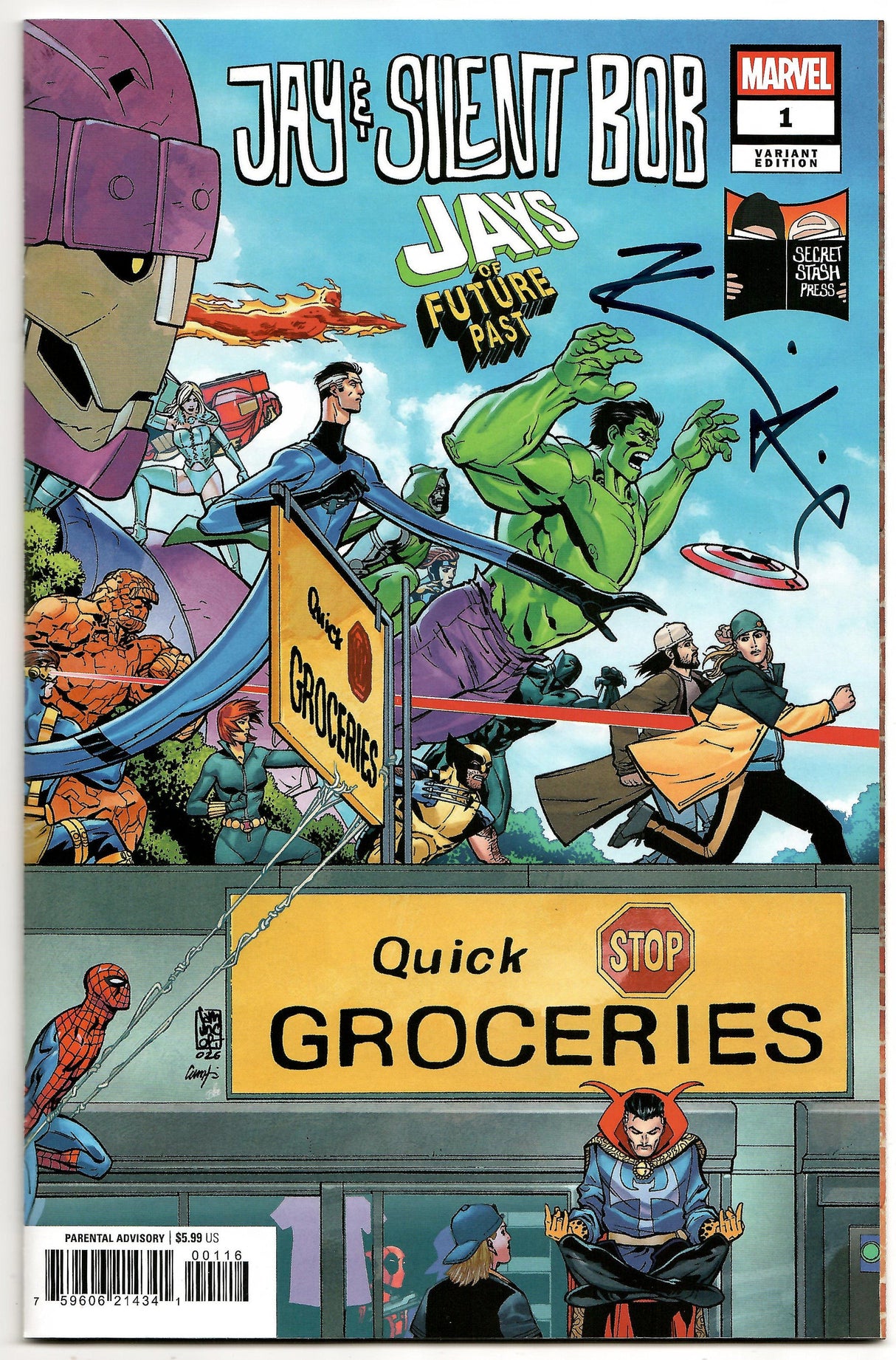 Jay & Silent Bob Jays Of Future Past #1 E 1:25 Giuseppe Camuncoli Variant SIGNED Kevin Smith (06/10/2026) Marvel