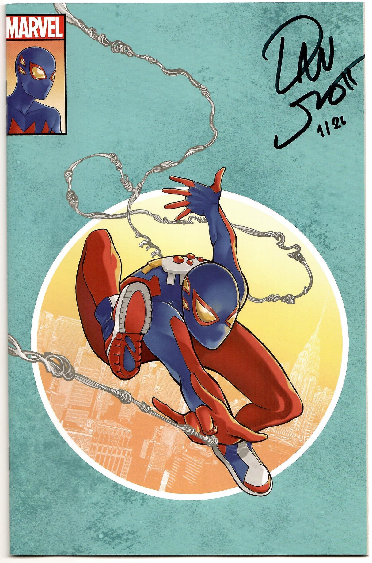 Spider-Man #7 Marvel 2023 Romy Jones Virgin Spider-Boy SIGNED Dan Slott