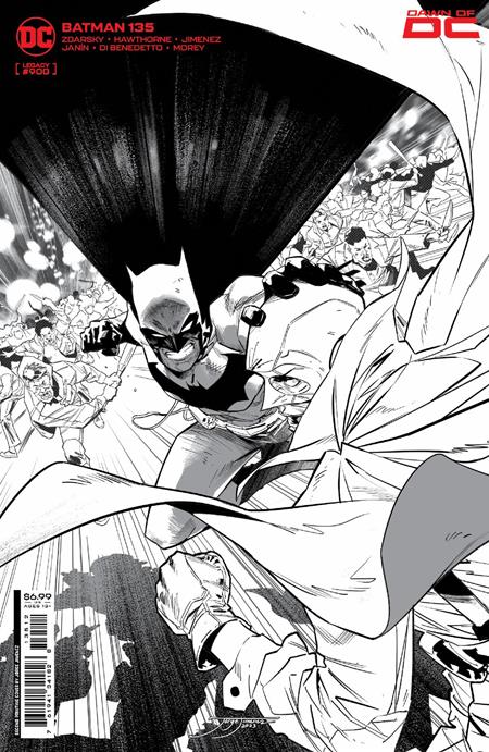 Batman #135 2nd Print Jorge Jimenez BW Variant (#900) (06/27/2023) Dc
