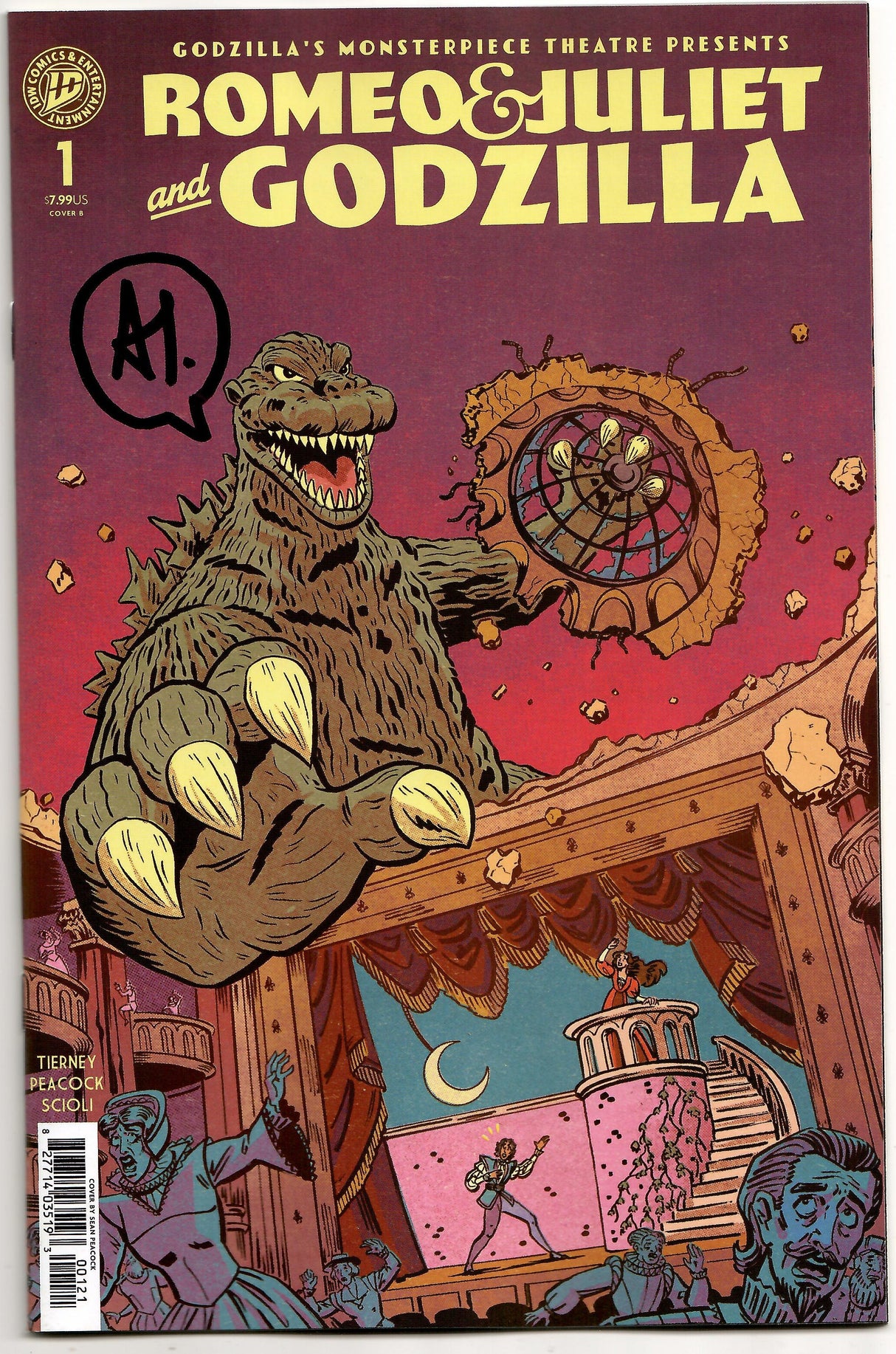 Godzillas Monsterpiece Theatre Presents Romeo & Juliet & Godzilla B Peacock SIGNED Adam Tierney (04/08/2026) Idw