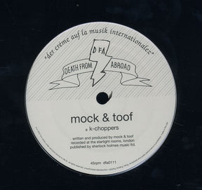 the album cover for Mock & Toof - K-Choppers
