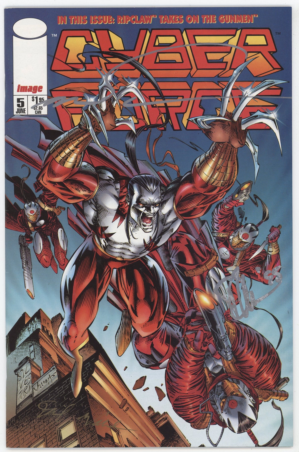 Cyberforce 5 Image 1994 NM- 9.2 Signed 3x Marc Silvestri David Wohl Dennis Heisler