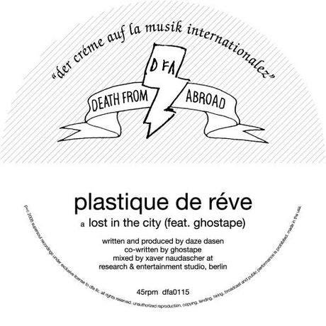 the album cover for Plastique De Rve - Lost In The City