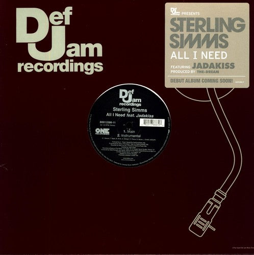 Sterling Simms - All I Need [12" Vinyl]