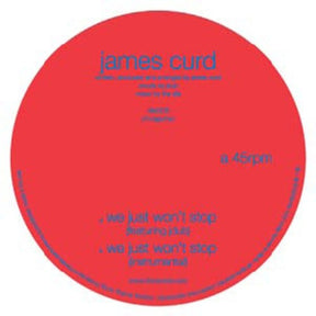 the album cover for James Curd - We Just Won't Stop