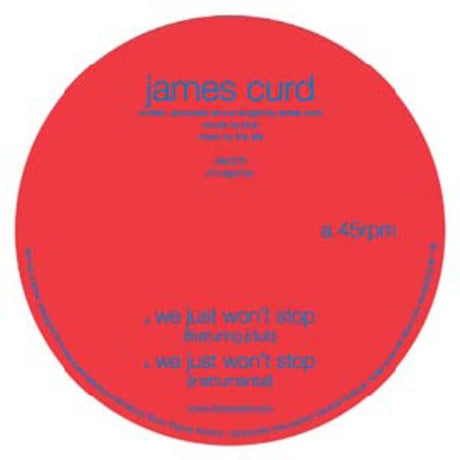 the album cover for James Curd - We Just Won't Stop