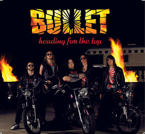 the album cover for Bullet (Sweden) - Heading for the Top