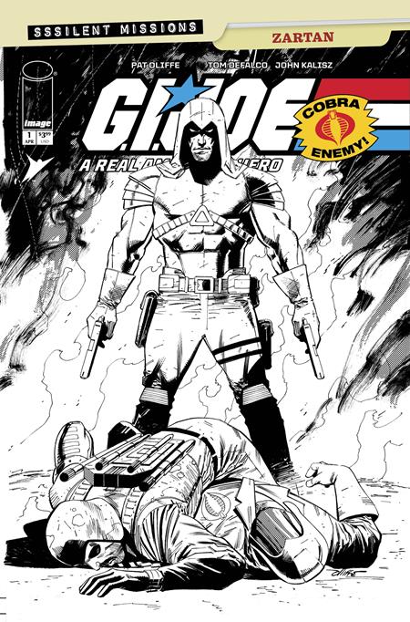 Gi Joe A Real American Hero Sssilent Missions Zartan #1 (One Shot) C 1:10 Pat Olliffe B&W Va (04/15/2026) Image