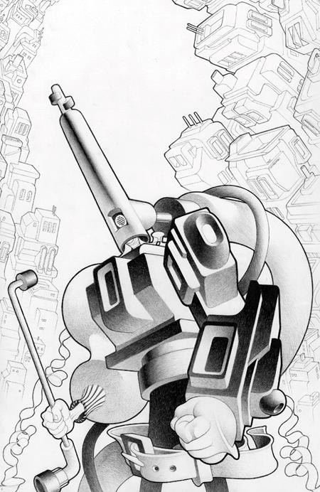Faceless And The Family Maze Of The Mechanical Aliens #1 (Of 4) D 1:10 Matt Lesniewski B&W V (07/01/2026) Oni