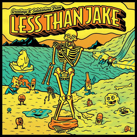 the album cover for Less Thank Jake - Greetings & Salutations