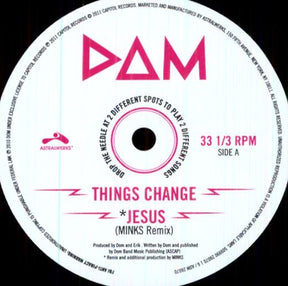 the album cover for Dom - Things Change / Jesus