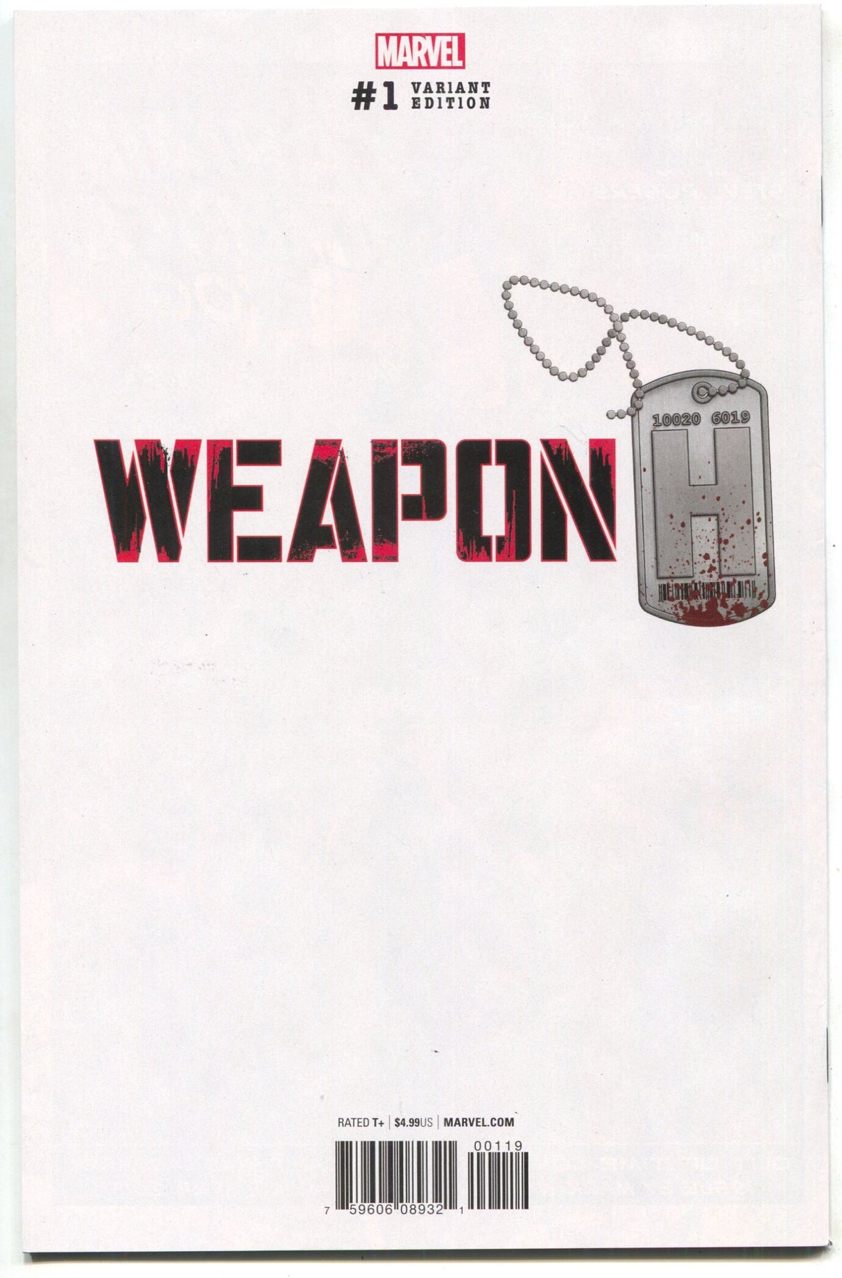 Weapon H 1 Marvel Legacy 2018 1:100 Leinil Francis Yu Virgin Variant Wolverine Hulk NM