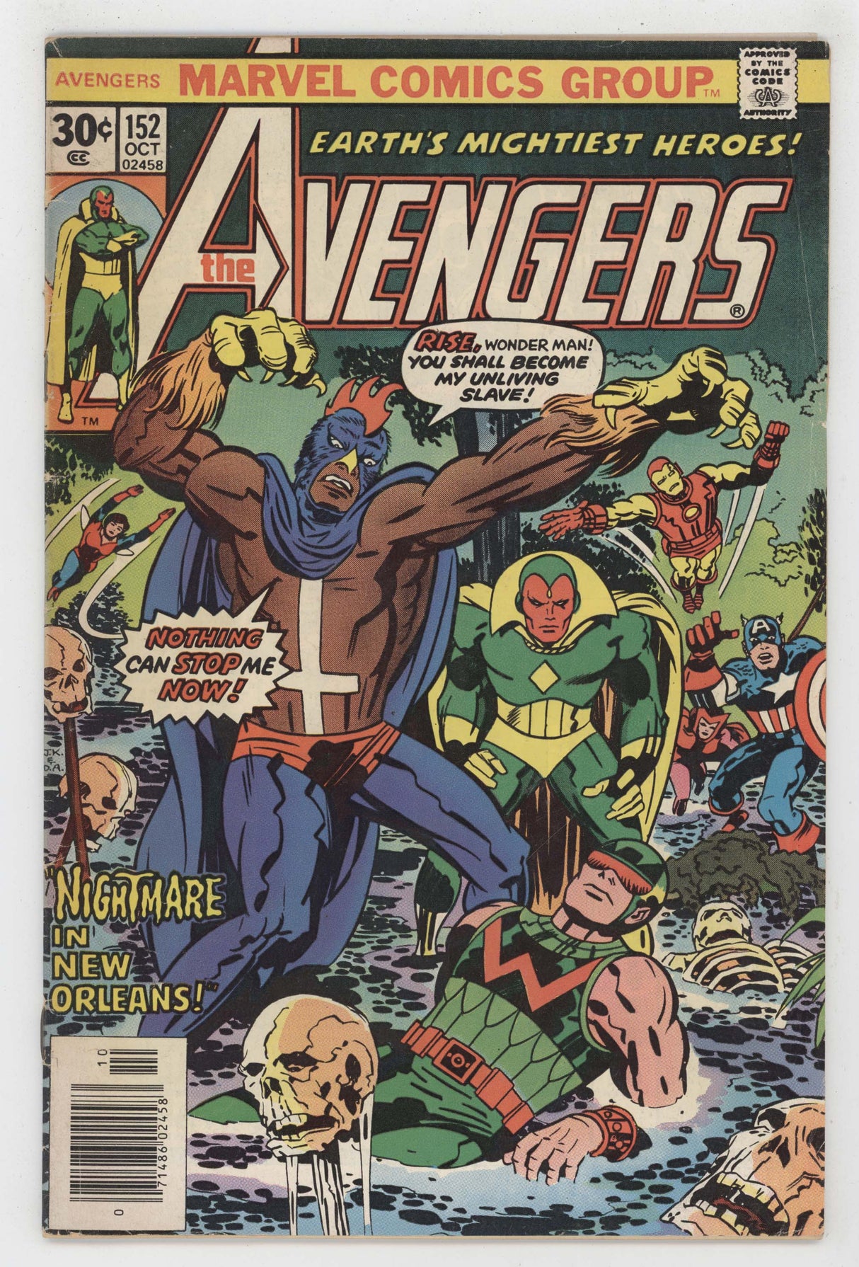 Avengers 152 Marvel 1976 FN Iron Man Captain America 1st Black Talon