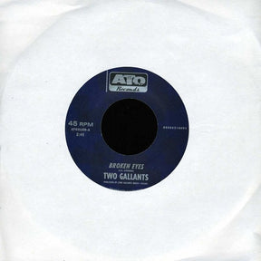 the album cover for Two Gallants - Broken Eyes B/W Dyin Crapshooters Blues