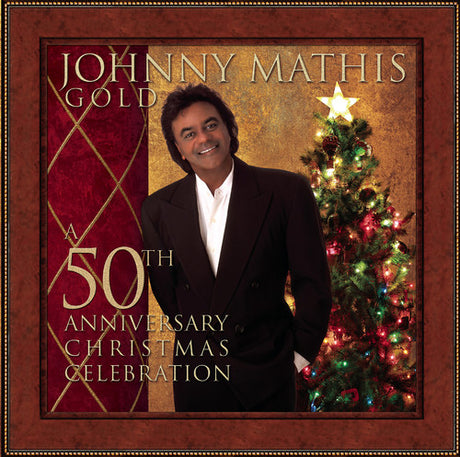 the album cover for Johnny Mathis - Johnny Mathis Gold: A 50th Anniversary Christmas Celebration