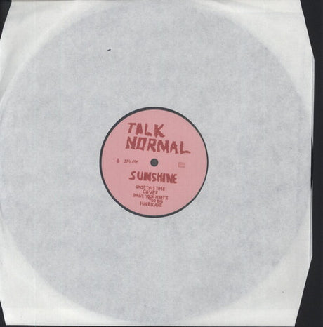 the album cover for Talk Normal - Sunshine