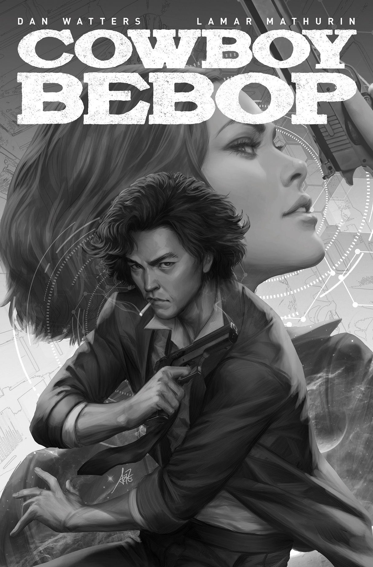 Cowboy Bebop #1 F Stanly Lau Artgerm B&W (01/26/2022) Titan