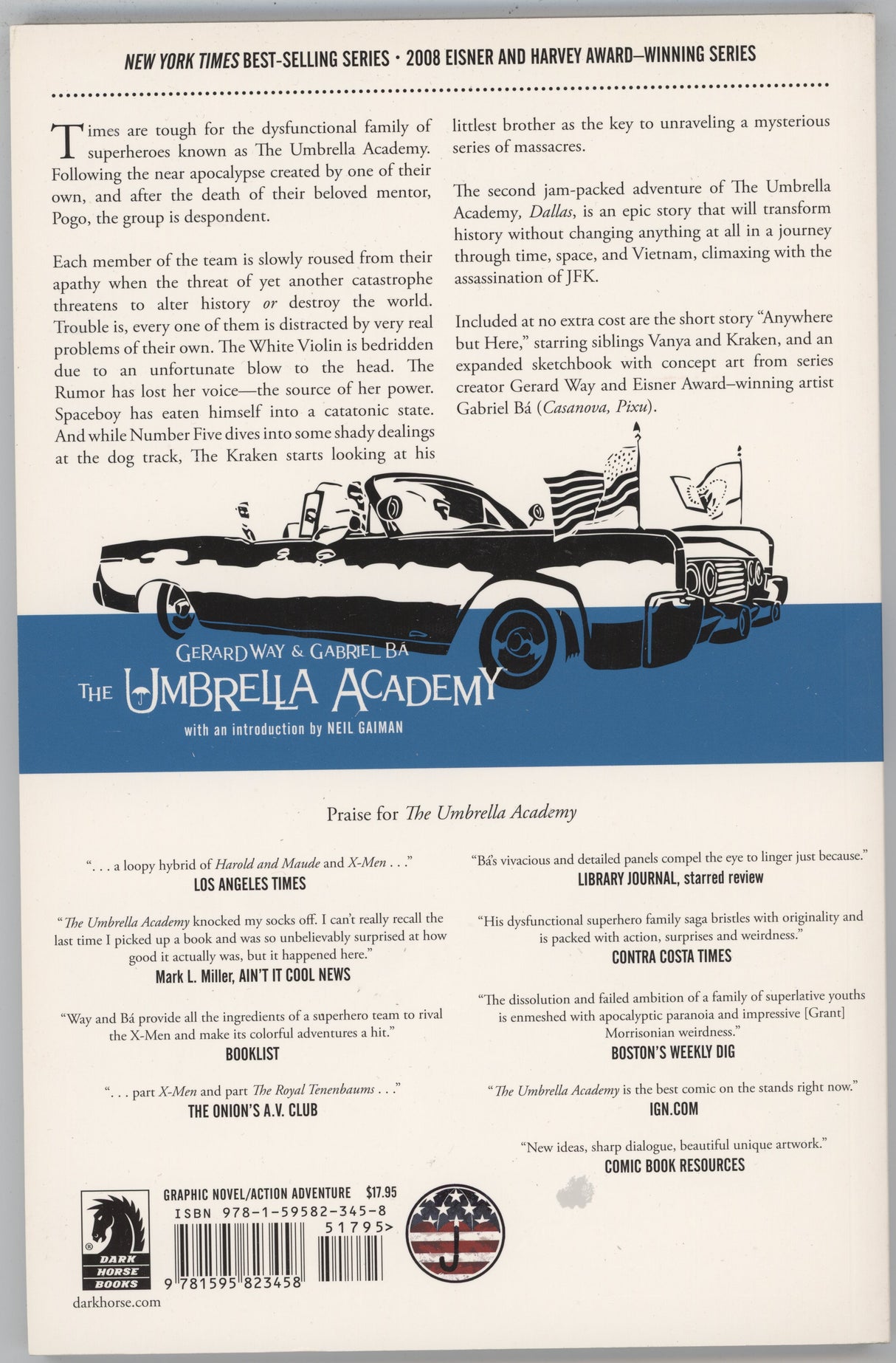 Umbrella Academy Dallas 2 TPB Dark Horse 2009 NM- 1 2 3 4 5 6 Gerard Way