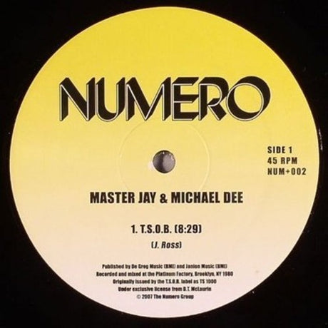 the album cover for Master Jay / Michael Dee - T.S.O.B. / Instrumental