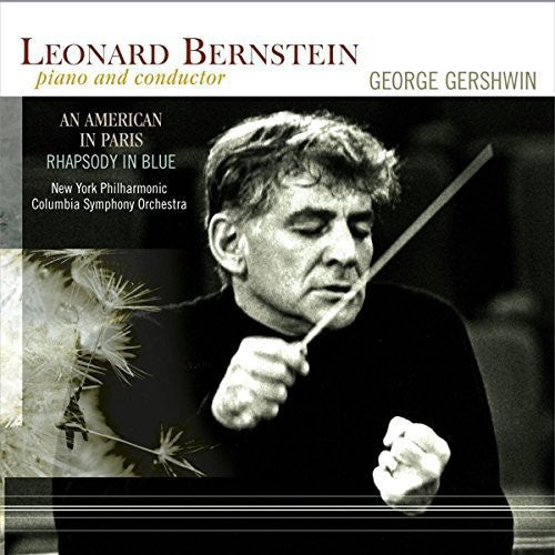 the album cover for Leonard Bernstein - American in Paris / Rhapsody in Blue