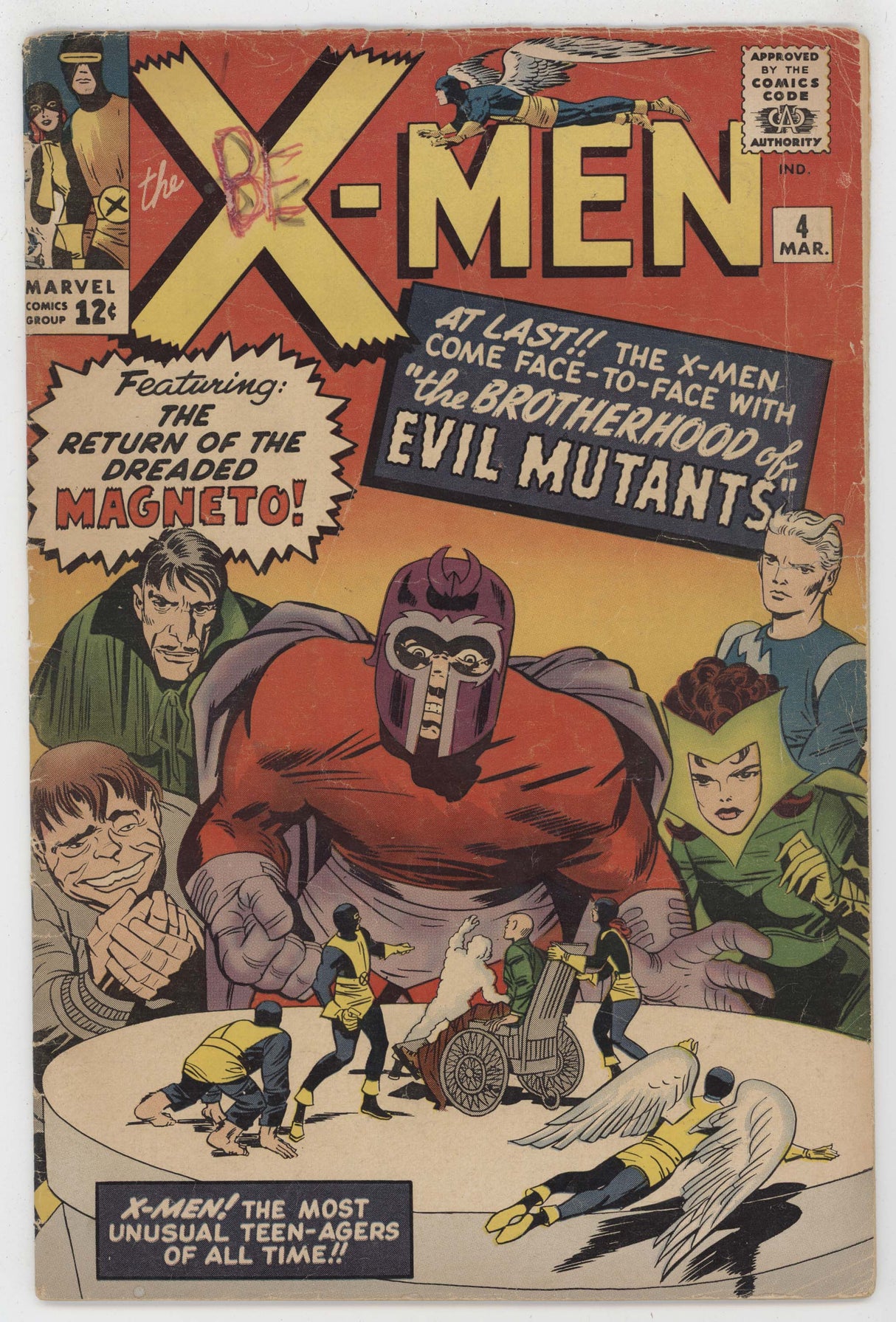 Uncanny X-Men 4 Marvel 1964 GD VG 1st Scarlet Witch Quicksilver Magneto