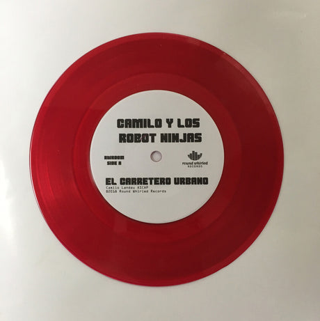 the album cover for Camilo y los Robot Ninjas - Carretero Urbano: Western Surfer Spy El Baile 1