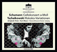 the album cover for Tchaikovsky / Schumann / Timm - Schumann & Tchaikovsky: Cello Concerto and Rococo Variations