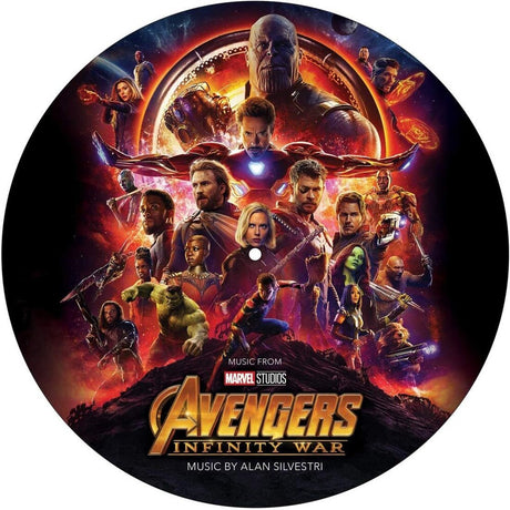 the album cover for Marvel's The Avengers [Movie] - Avengers: Infinity War [Import Picture Disc LP Soundtrack]