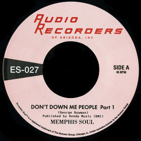 the album cover for Unknown Artist - Don't Down Me People Pt 1/Pt 2