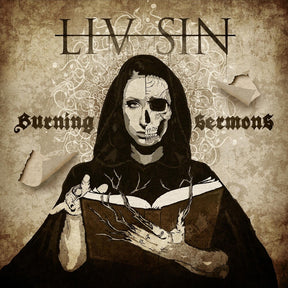 the album cover for Liv Sin - Burning Sermons