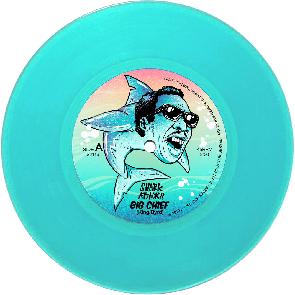 Shark Attack!! - Big Chief / Bamboula (Aqua Blue Vinyl) [7" Vinyl]
