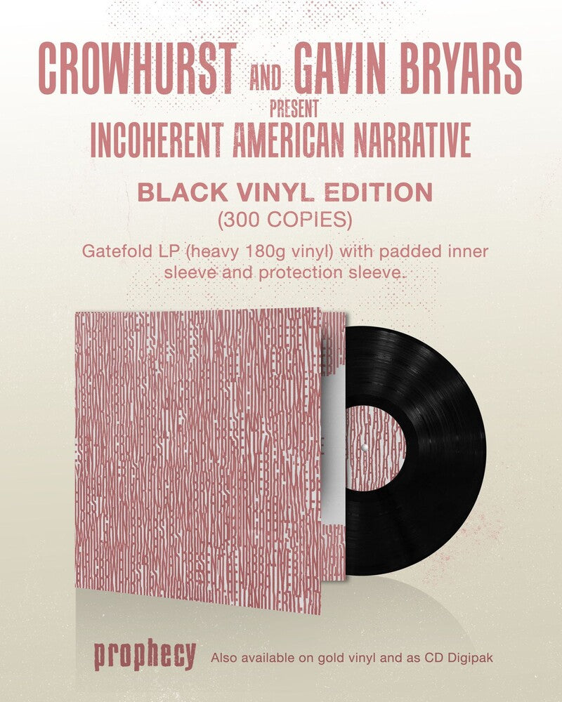 the album cover for Crowhurst / Gavin Bryars - Crowhurst and Gavin Bryars present Incoherent American Narrative