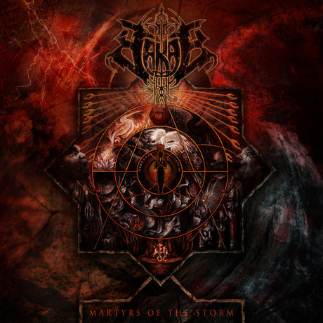 the album cover for Scarab - Martyrs Of The Storm
