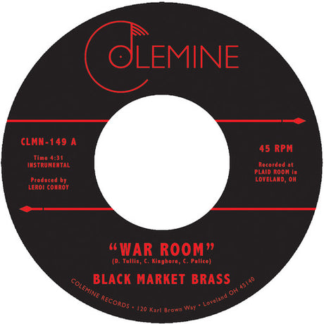 the album cover for Black Market Brass - War Room / Into The Thick