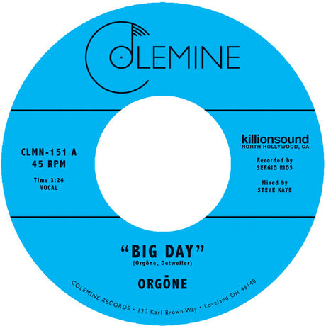 the album cover for Orgone - Big Day / Hound Dogs