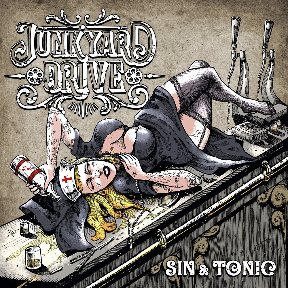 the album cover for Junkyard Drive - Sin & Tonic