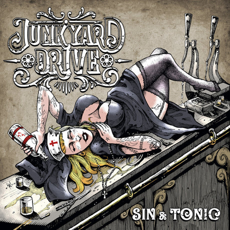the album cover for Junkyard Drive - Sin & Tonic