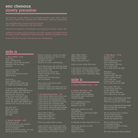 the album cover for Eric Chenaux - Slowly Paradise [LP]