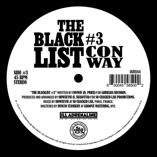 Odweeyne / Conway / Nolan The Ninja - The Blacklist #3 / The Blacklist #4 [7" Vinyl]