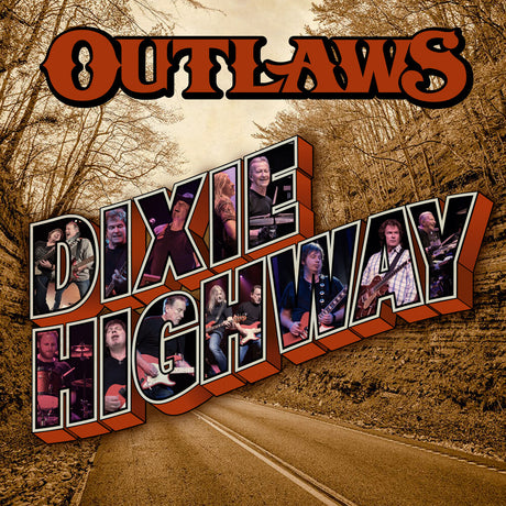 the album cover for The Outlaws - Dixie Highway [Transparent with Black Swirls 2LP]