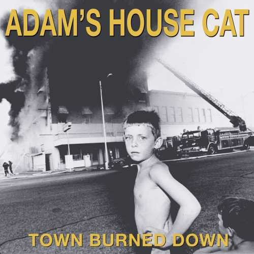 the album cover for Adam's House Cat - Town Burned Down [Yellow LP]