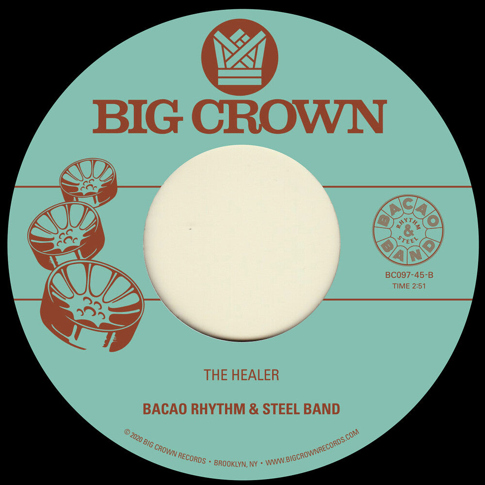the album cover for Bacao Rhythm & Steel Band - My Jamaican Dub B/ w The Healer [Limited Edition Vinyl Single]